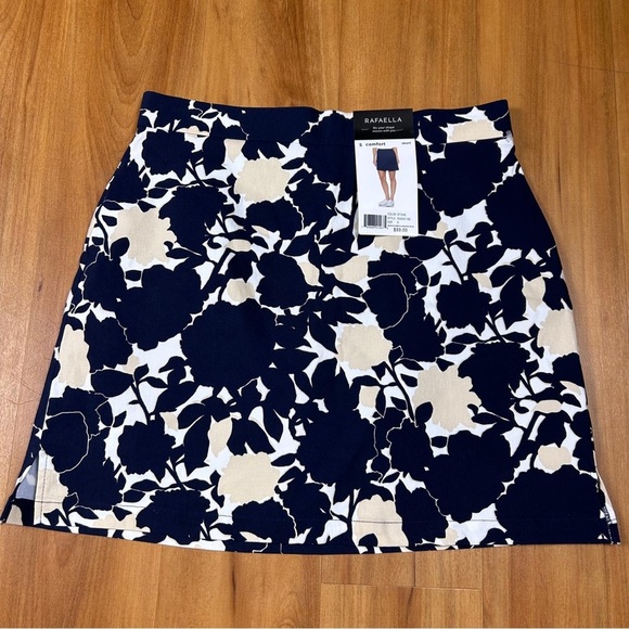 Rafaella Cream and White A-line Mini Skirt Resort Wear - Picture 4 of 11